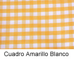 Mantel Cuadros Amarillo y Blanco