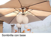 Sombrilla con base