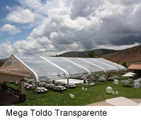 Mega Toldo con cubierta ¡transparente!