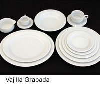 Vajilla Grabada